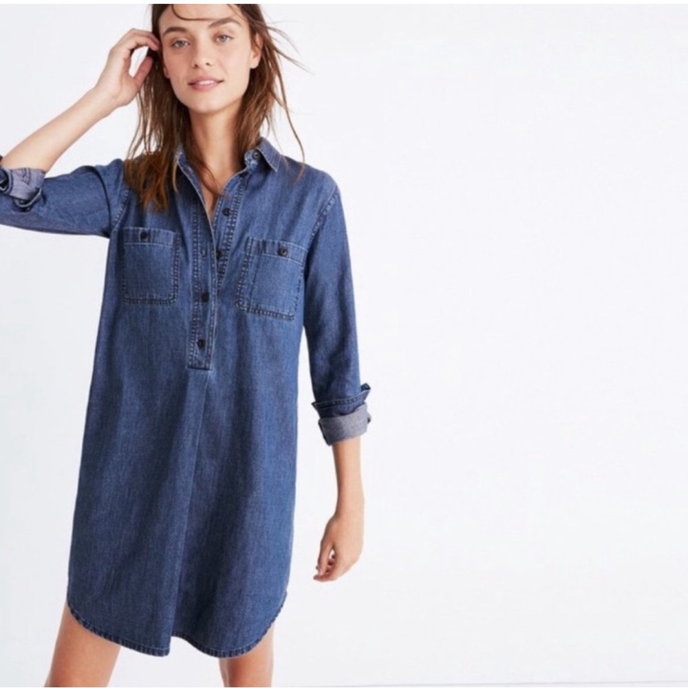 Madewell Denim Popover Shirtdress